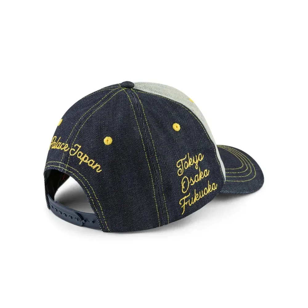 Evisu x Palace Boné Snapback Reverse Indigo - Droper