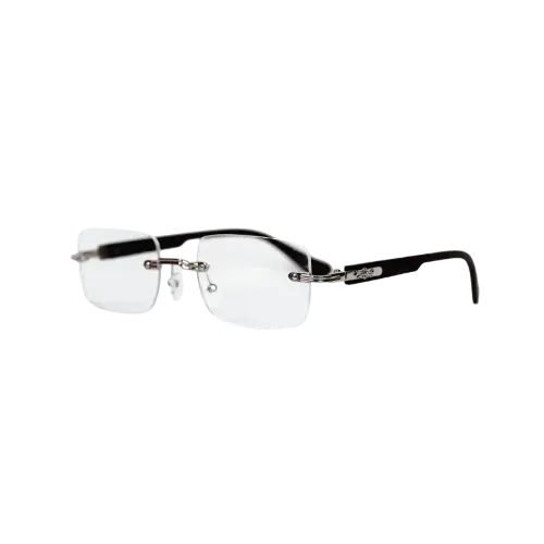 Óculos Chrome Hearts Deep II Antique Silve White Ebony Wood