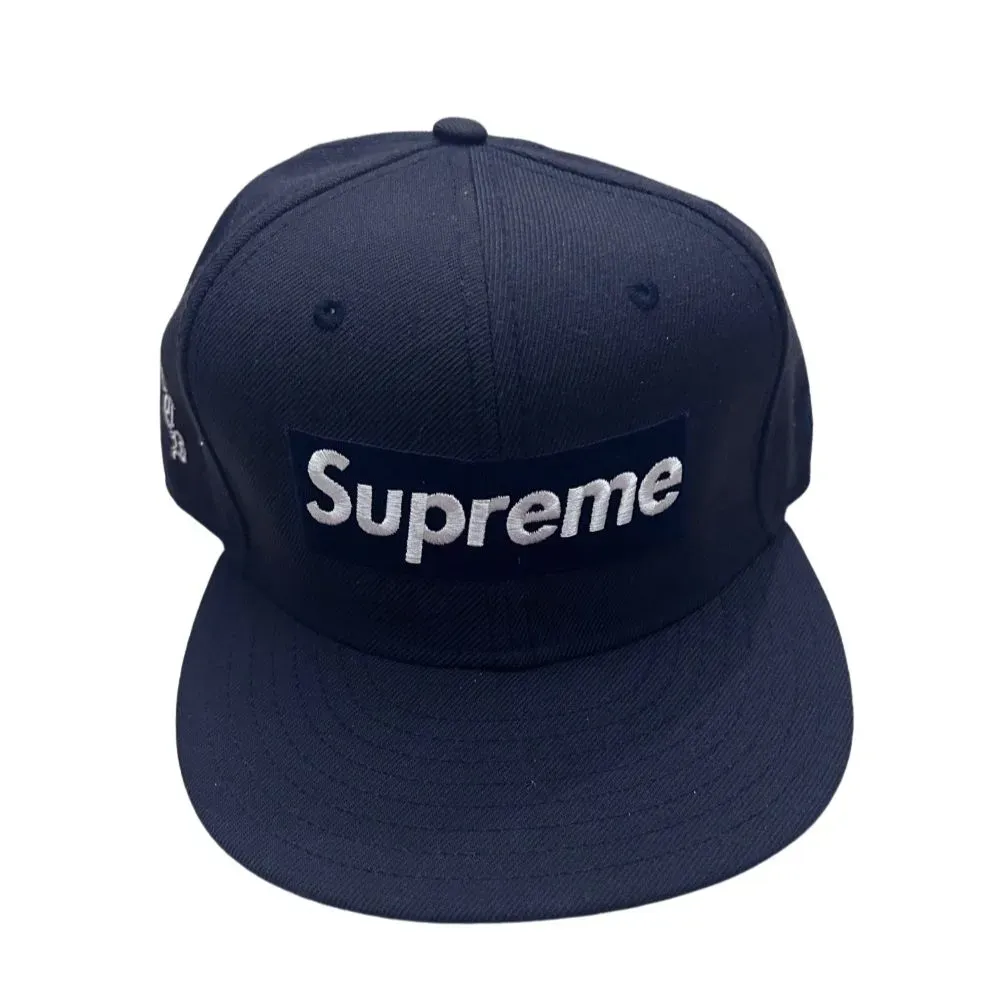 Supreme x New Era Boné 59FIFTY Box Logo Navy 2008 - Droper