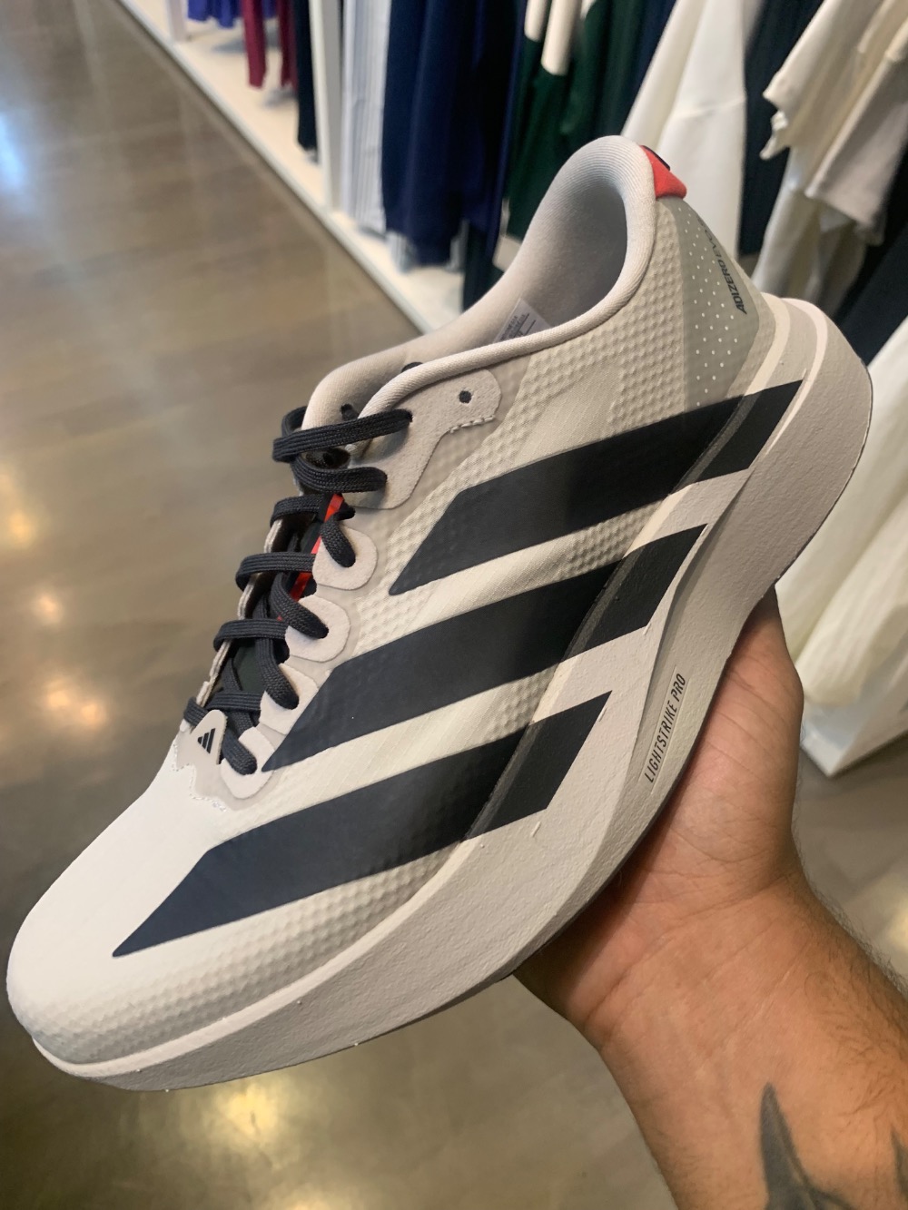 Audi x adidas Adizero Evo SL Chalk Pearl Utility Black — 41, Novo