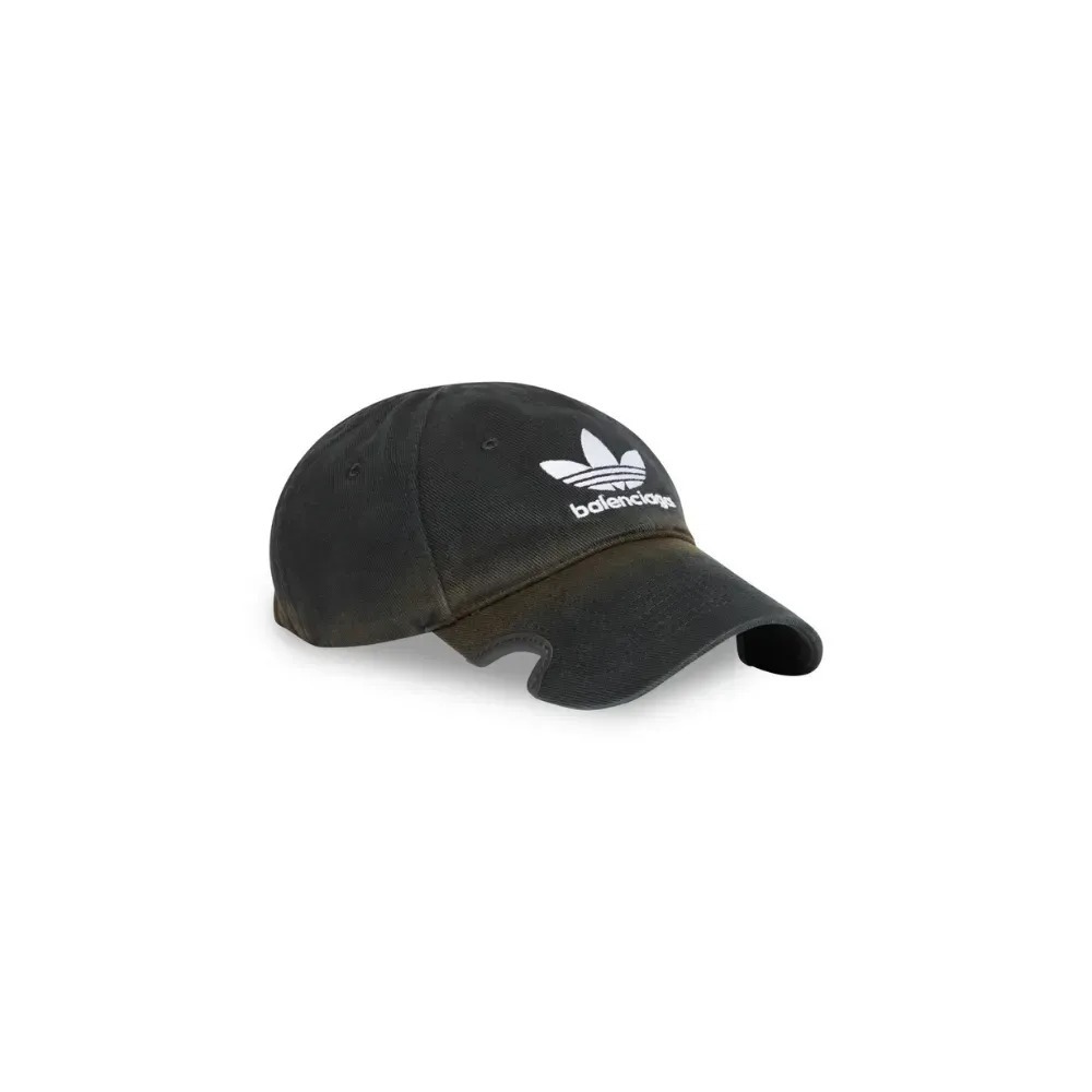 adidas x Balenciaga Boné Trefoil Balenciaga Logo Black White — P / M / G, Novo