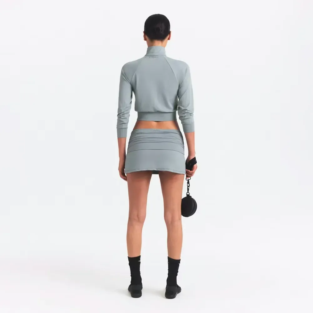 SKIMS x NIke Jaqueta Cropped Track Washed Pacific - Droper