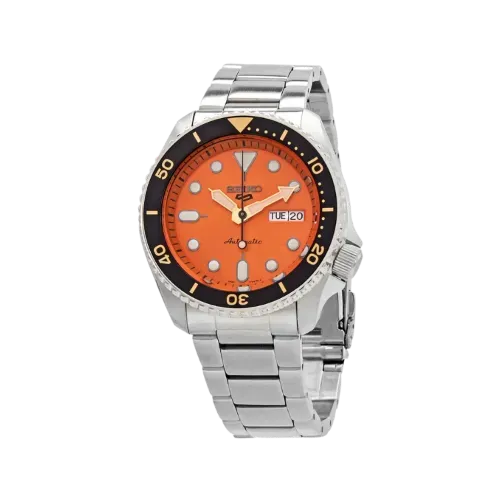 Relógio Seiko 5 Sports Automatic Orange Dial 42.5 mm - Droper