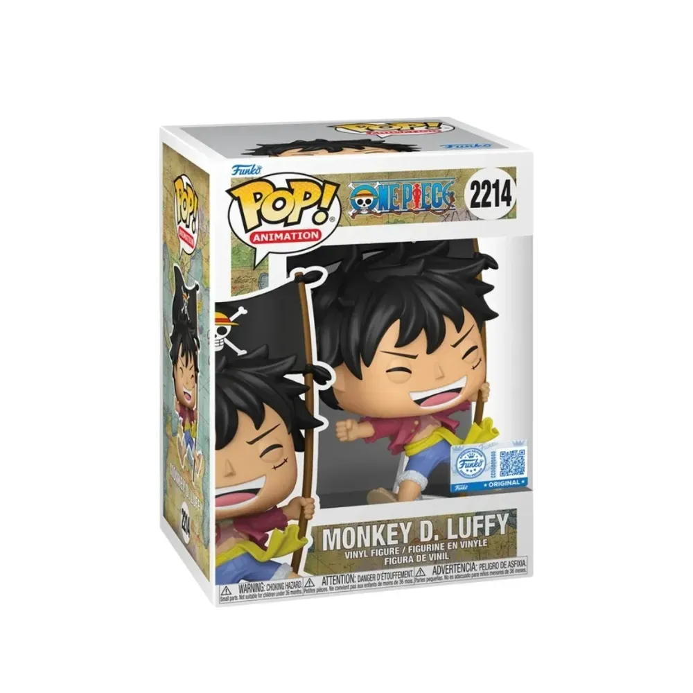 Funko Pop! Monkey D. Luffy com Bandeira One Piece Live Action