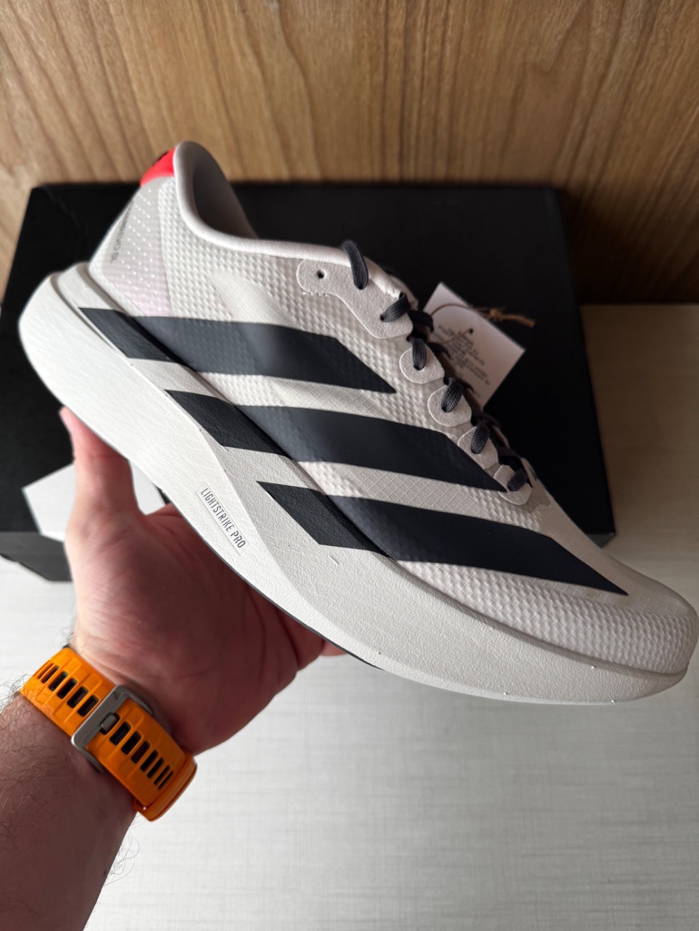Audi x adidas Adizero Evo SL Chalk Pearl Utility Black — 43, Novo
