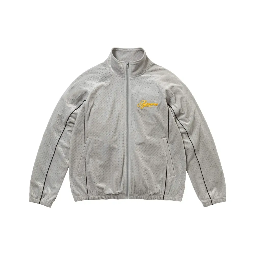 Jaqueta Supreme Velour Mesh Track Silver SS26-W6 - Droper