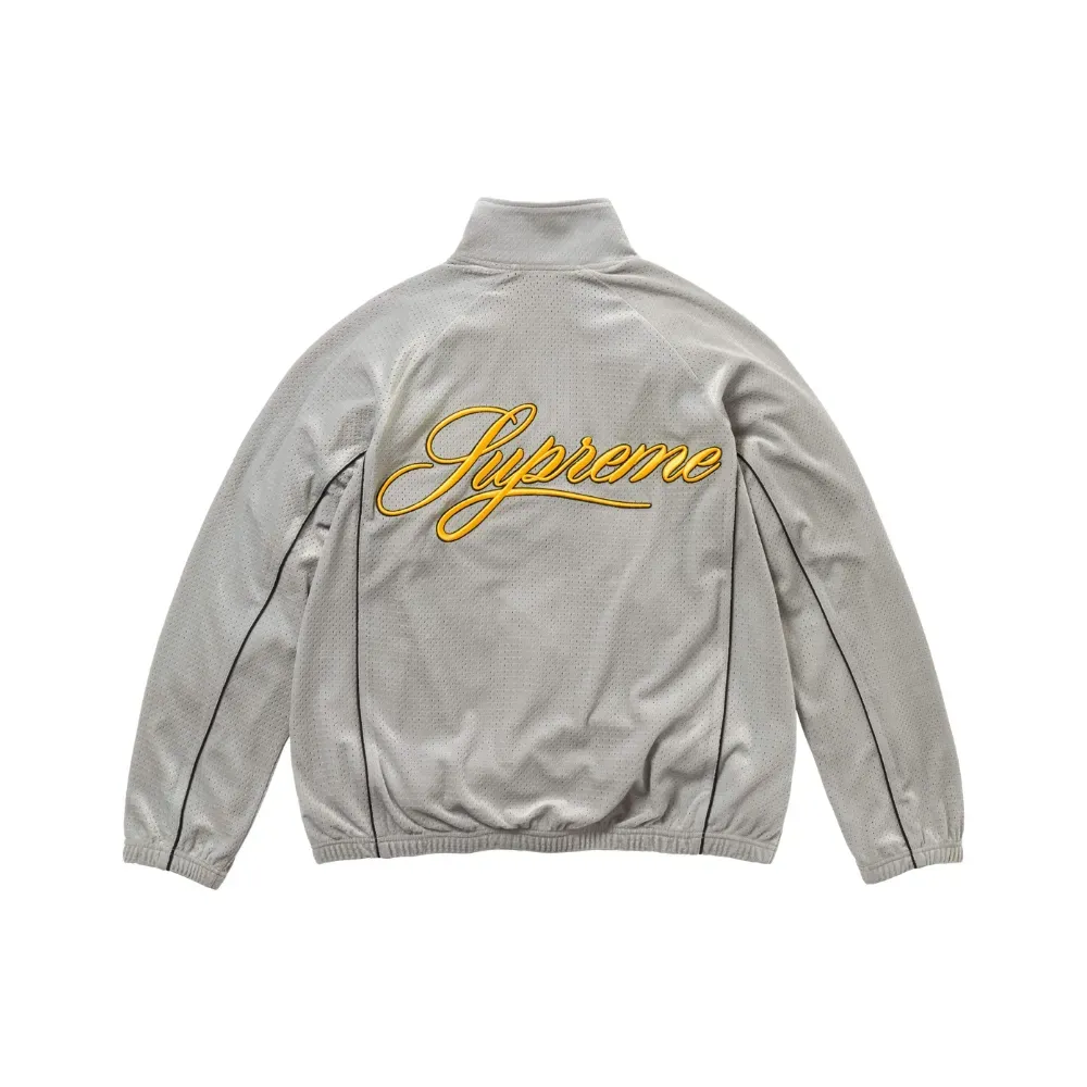 Jaqueta Supreme Velour Mesh Track Silver SS26-W6 - Droper