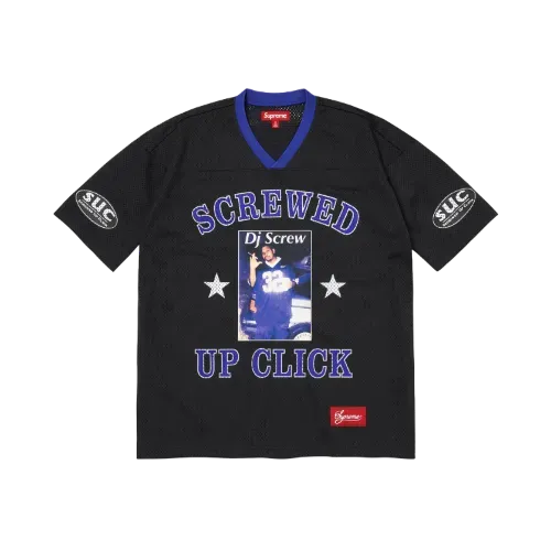 DJ Screw x Supreme Camiseta Football Jersey Black SS26-W6 - Droper