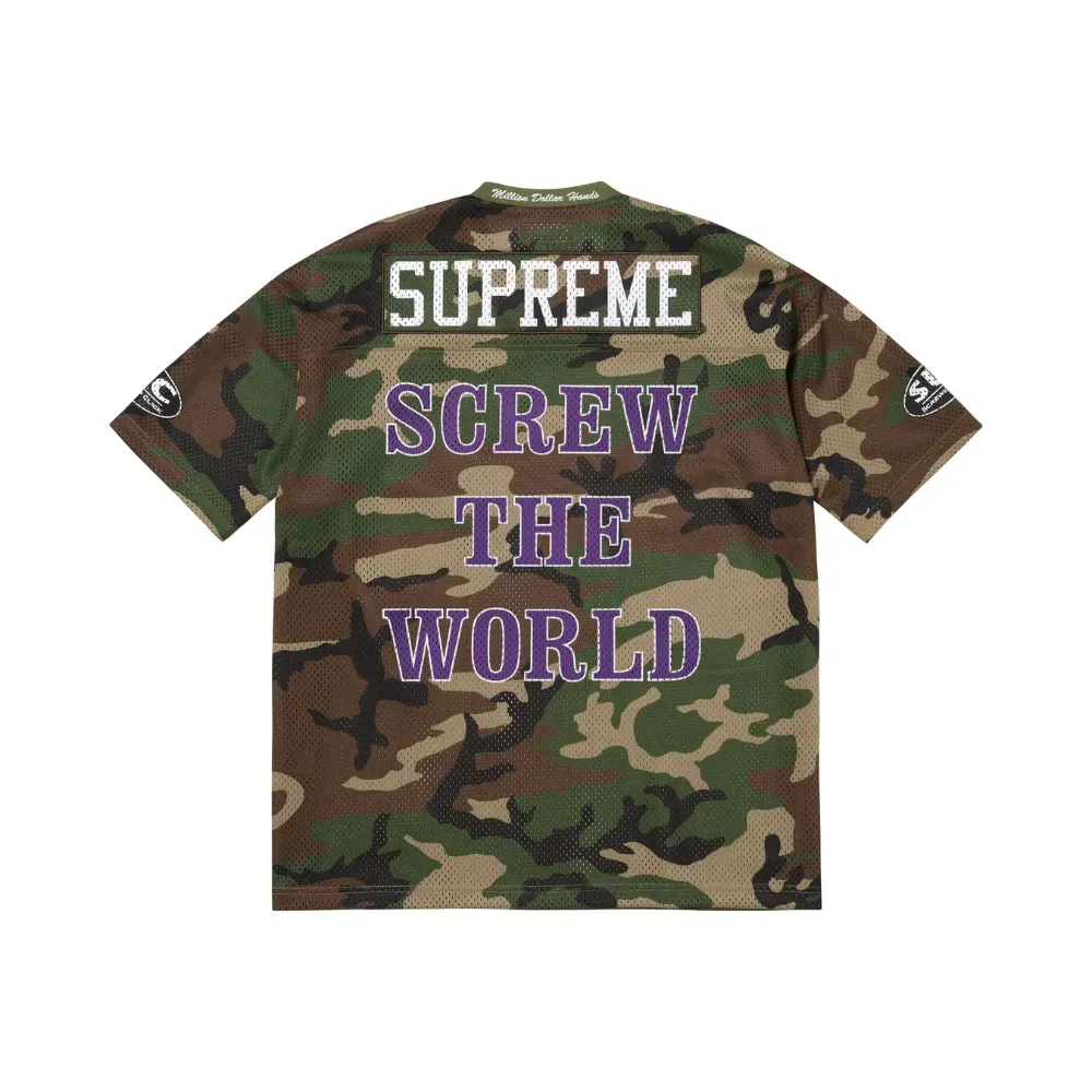 DJ Screw x Supreme Camiseta Football Jersey Woodland Camo SS26-W6
