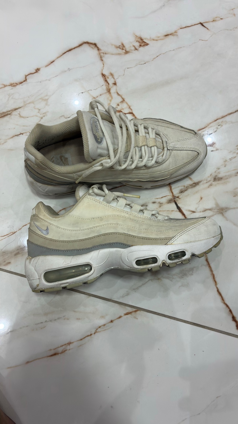 Nike Air Max 95 White Beige Grey — 38, Usado