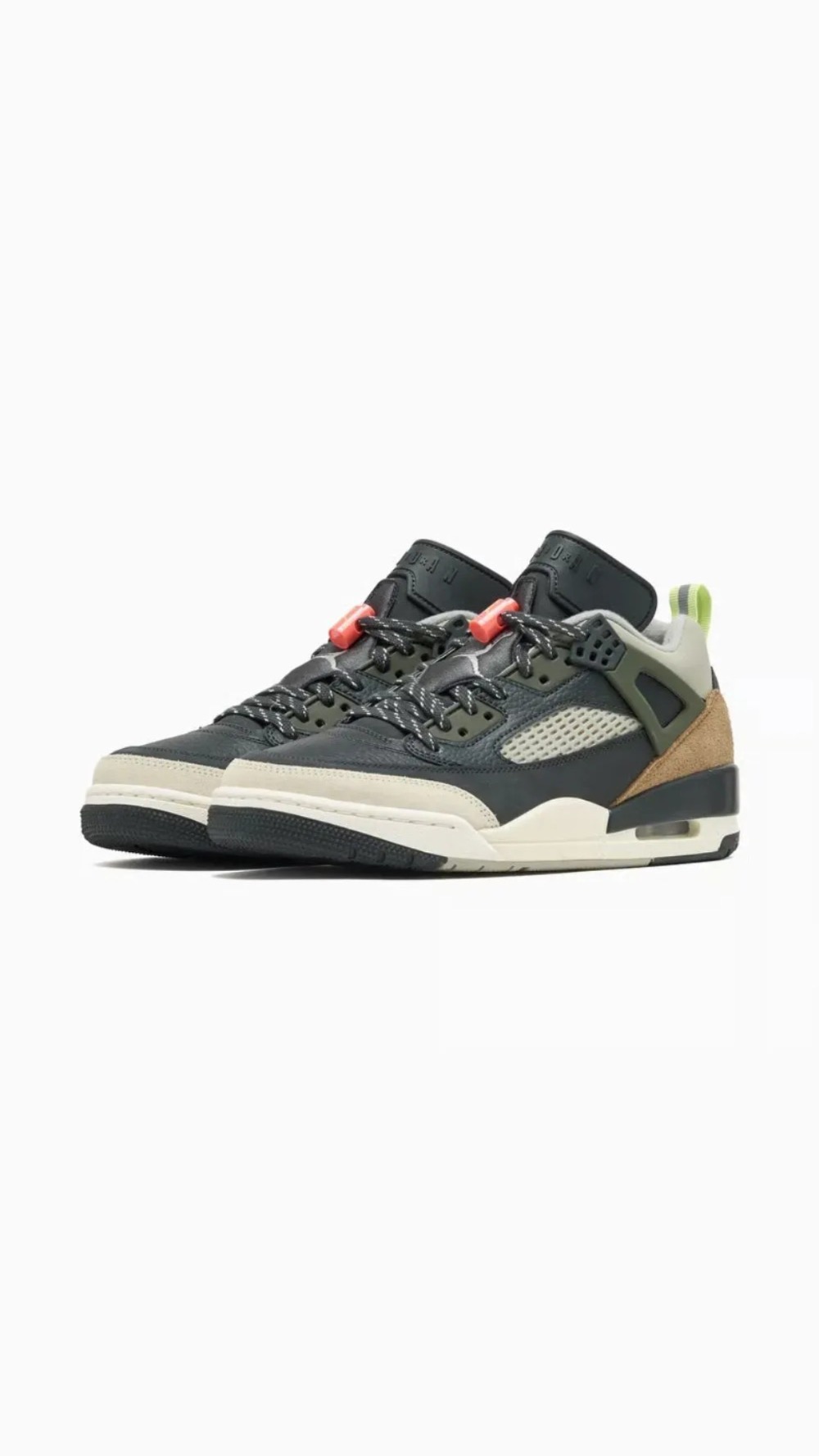 Air Jordan Spizike Low Anthracite Mango Cargo Khaki — 38 / 39 / 40 / 41 / 42 / 44, Novo