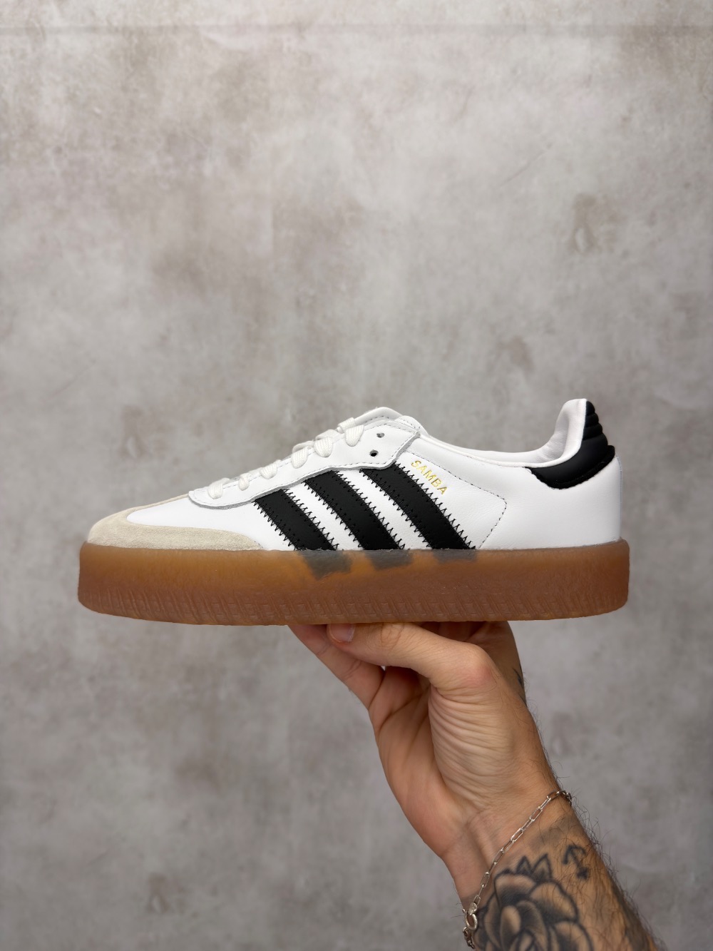 adidas Sambae Cloud White Metallic Gold