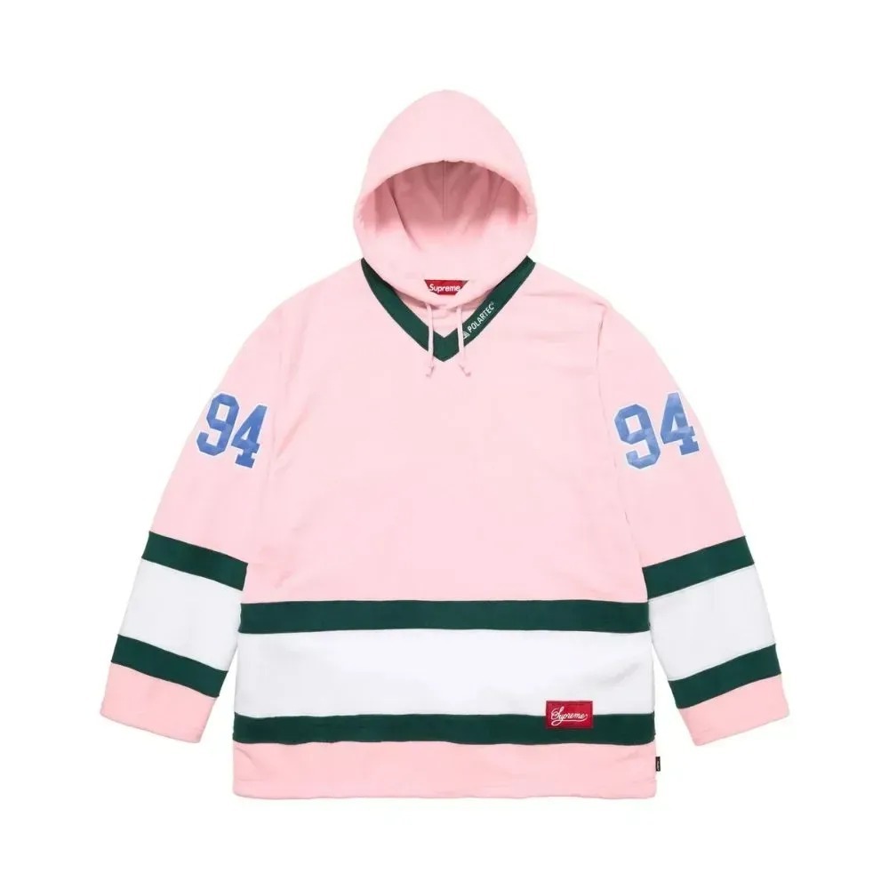 Moletom Supreme Polartec Hooded Hockey Light Pink FW25-W18 — M / G / XG, Novo