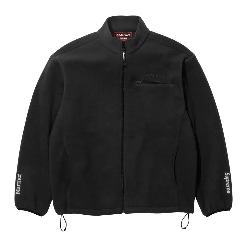 Marmot x Supreme Jaqueta Fleece Black FW25-W18 — P, Novo
