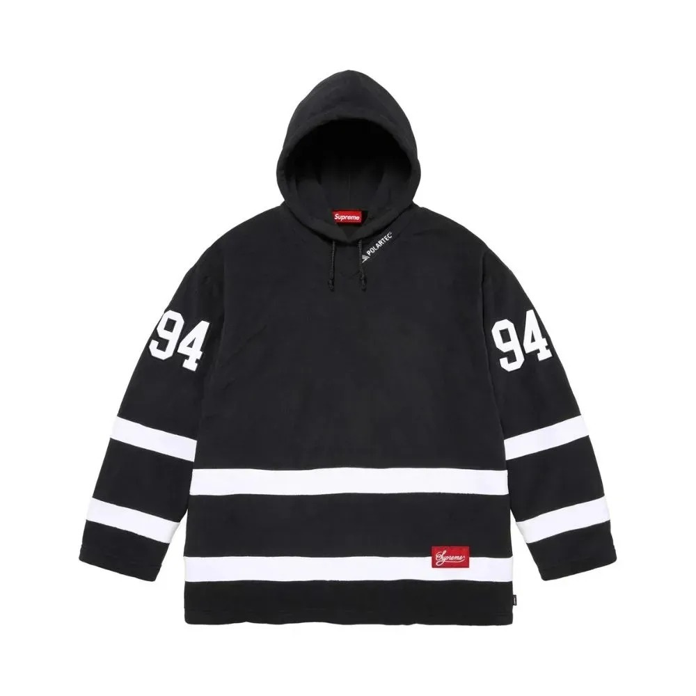 Moletom Supreme Polartec Hooded Hockey Black FW25-W18 — P / M / G / XG, Novo