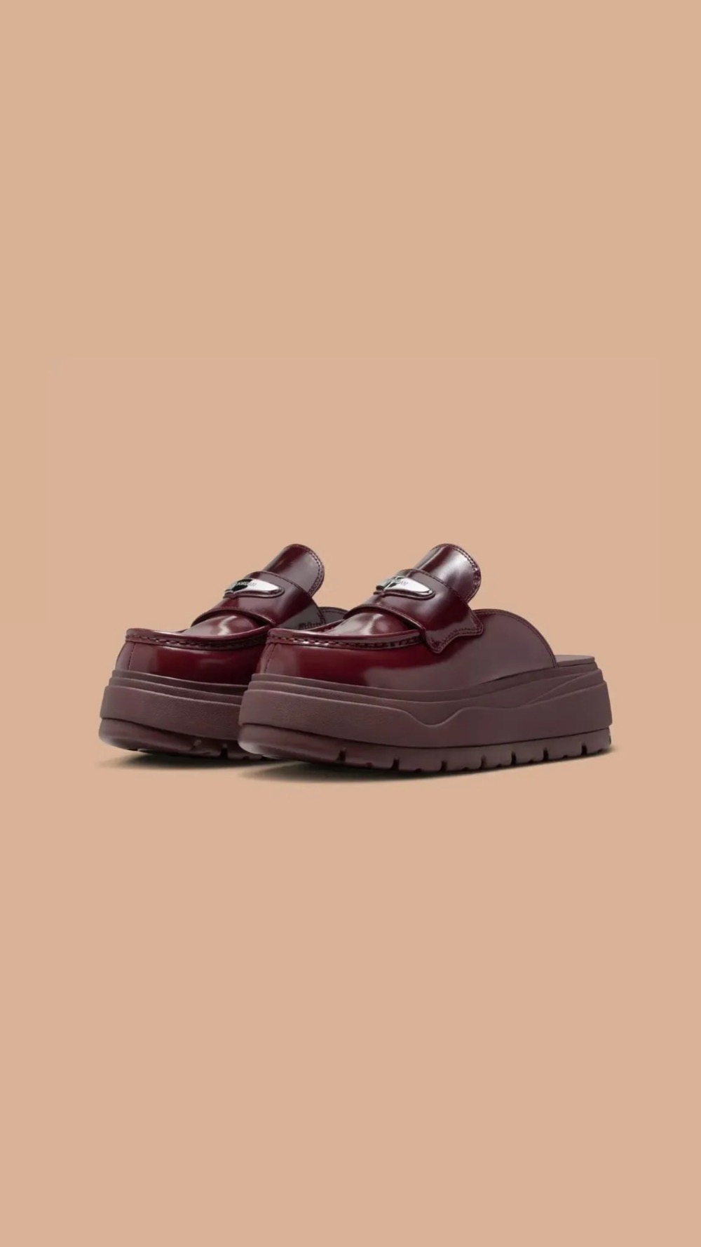 Air Jordan Mule Dark Team Red Burgundy Crush Metallic Silver — 34 / 35 / 36 / 39 / 40 / 41, Novo