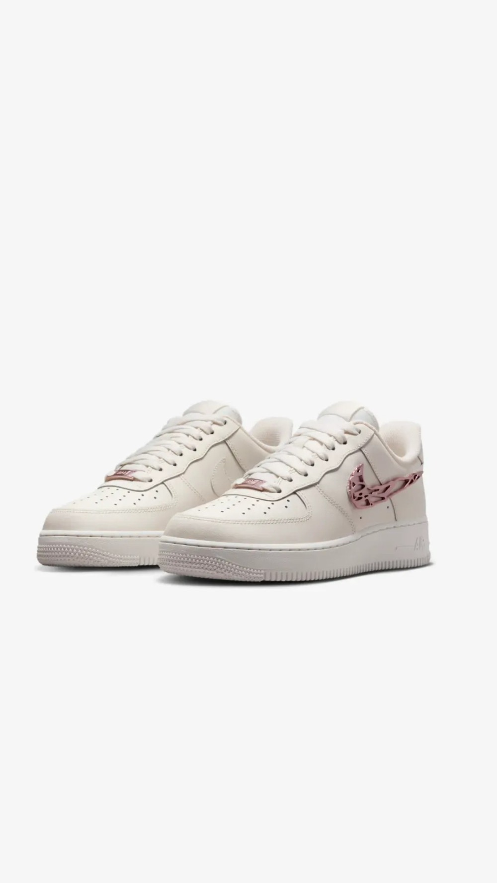 Nike Air Force 1 Low Liquid Metal Swoosh Sail Rose Gold — 38 / 39 / 41, Novo
