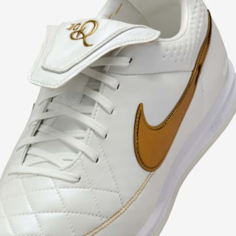 Nike Tiempo SE Ronaldinho Metallic Summit White Metallic Gold — 43, Novo