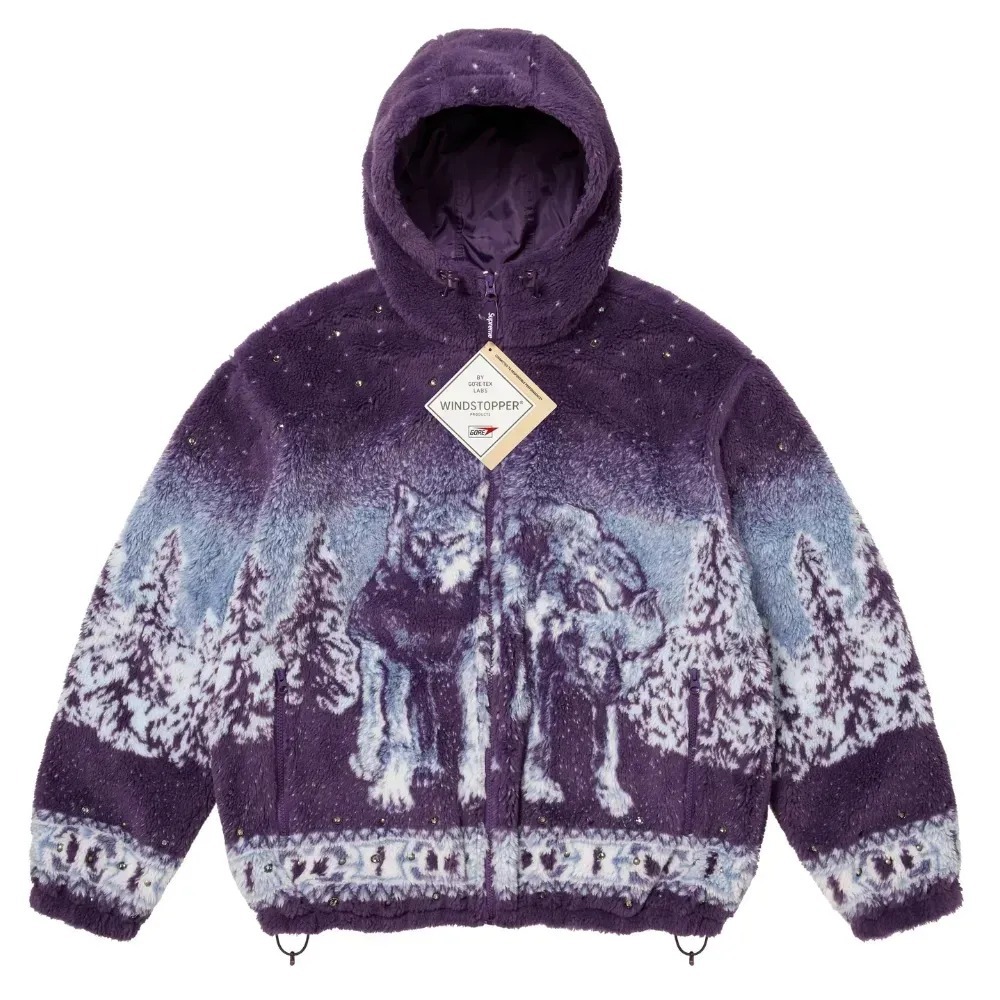 B.B. Simon x Supreme Jaqueta Reversible Purple FW25-W15 — M / G, Novo