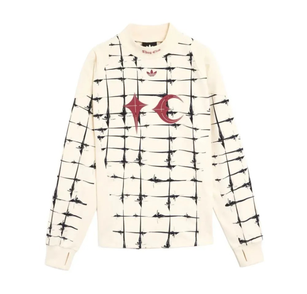 Thug Club x adidas Moletom Goalie Relaxed White — P / M / G / XG / 2XG, Novo