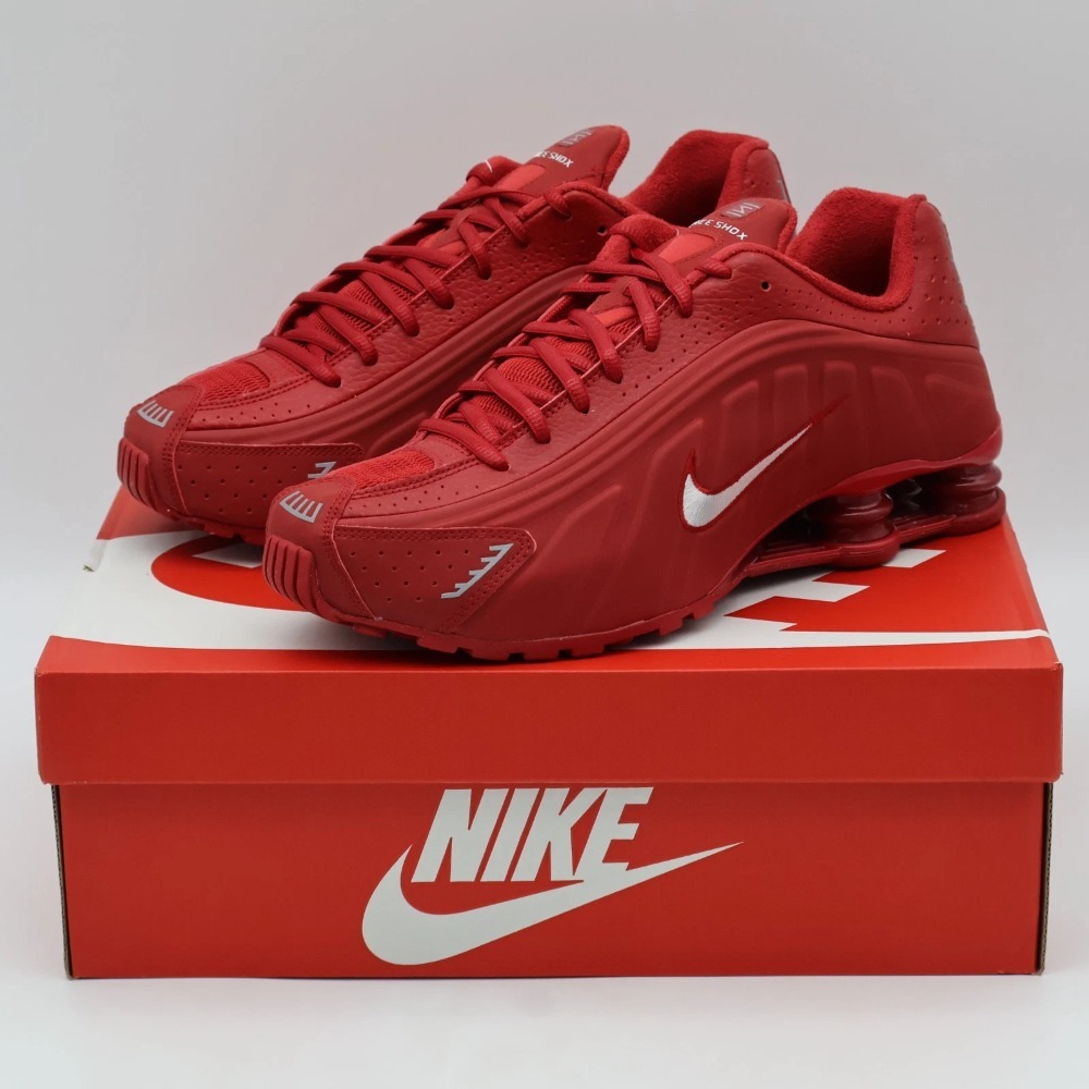 Nike Shox R4 Gym Red Metallic Silver — 37, Novo