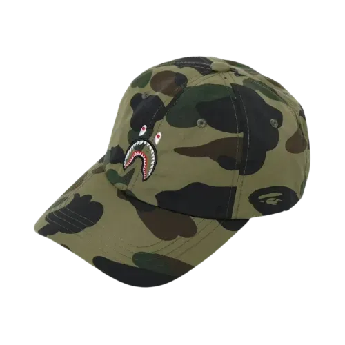 Boné Bape 1st Camo Shark Panel Green