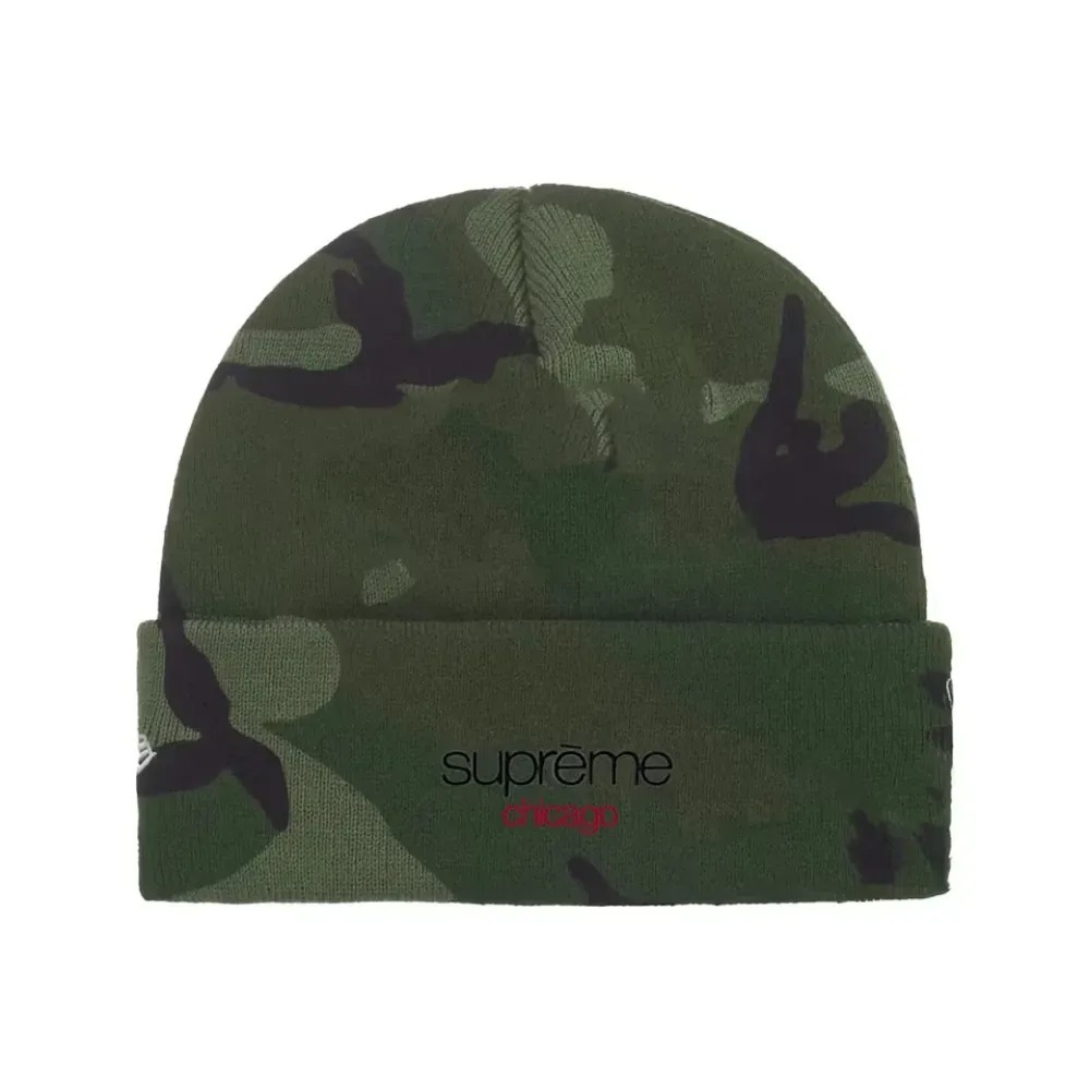 Touca Supreme New Era Classic Logo Shop Woodland Camo FW25-W16 — Único, Novo