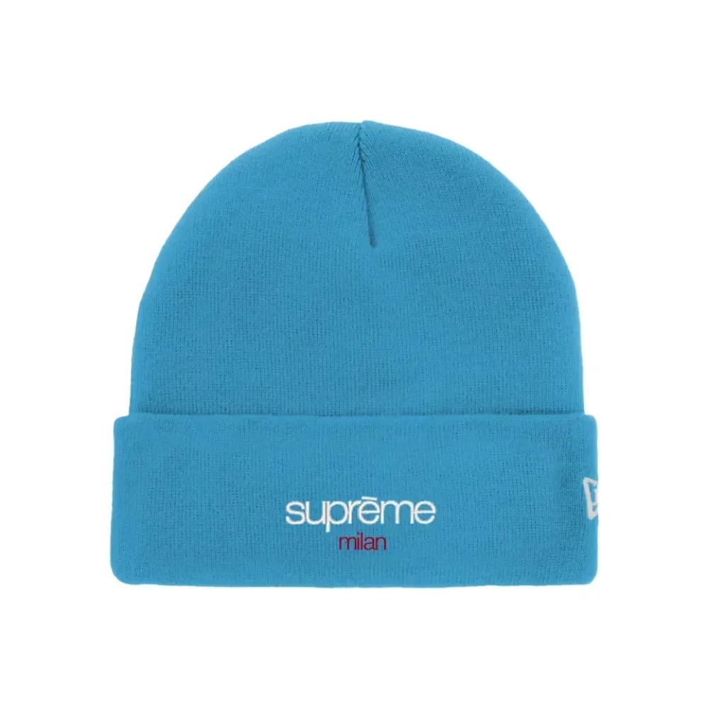Touca Supreme New Era Classic Logo Shop Light Blue FW25-W16 — Único, Novo