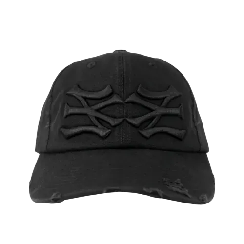 Boné oMA Studios NY NY Distressed Black - Droper