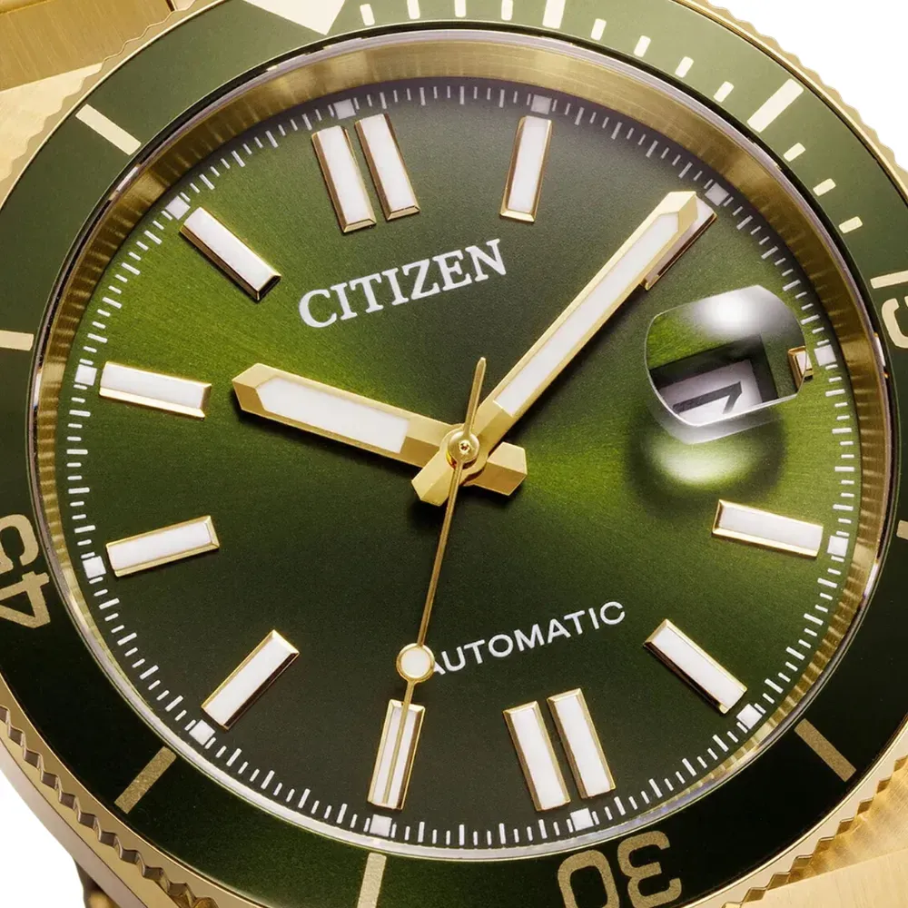 CITIZEN トランジスタ掛時計 グリーン ゴールド Relógio Citizen Tsuyosa Shore Green Gold 40mm - Droper