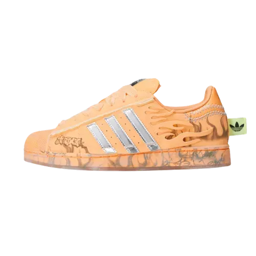 Hellstar x adidas Superstar II Hazy Orange Silver Metallic Core Black