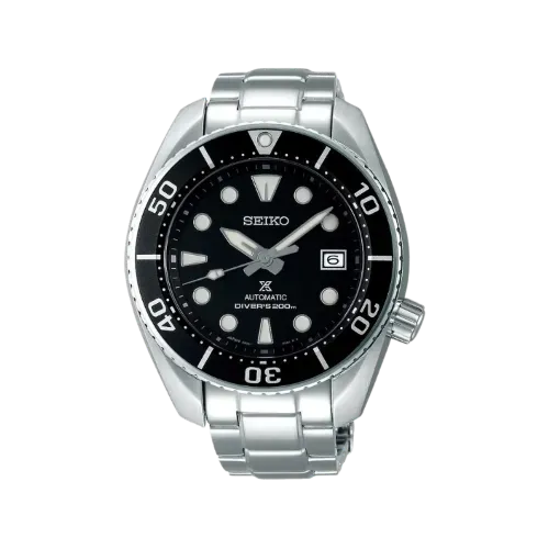 Relógio Seiko Prospex Sumo Black Silver 45 mm