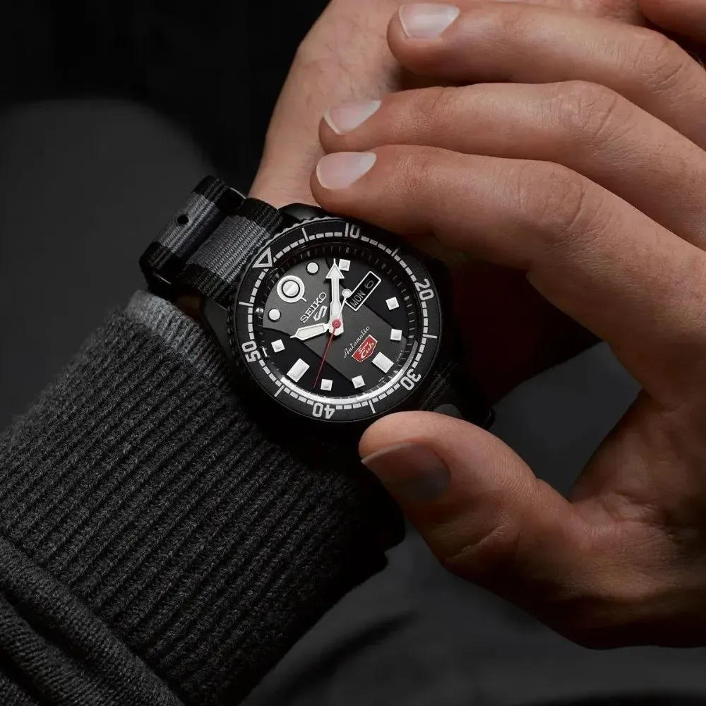 Honda x Seiko Relógio 5 Sports Limited Edition Black 42.5 mm - Droper