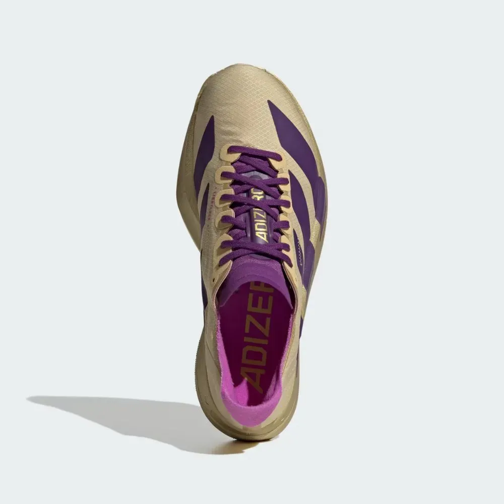adidas Adizero Adios Pro 4 Sand Rich Purple Gold Metallic - Droper