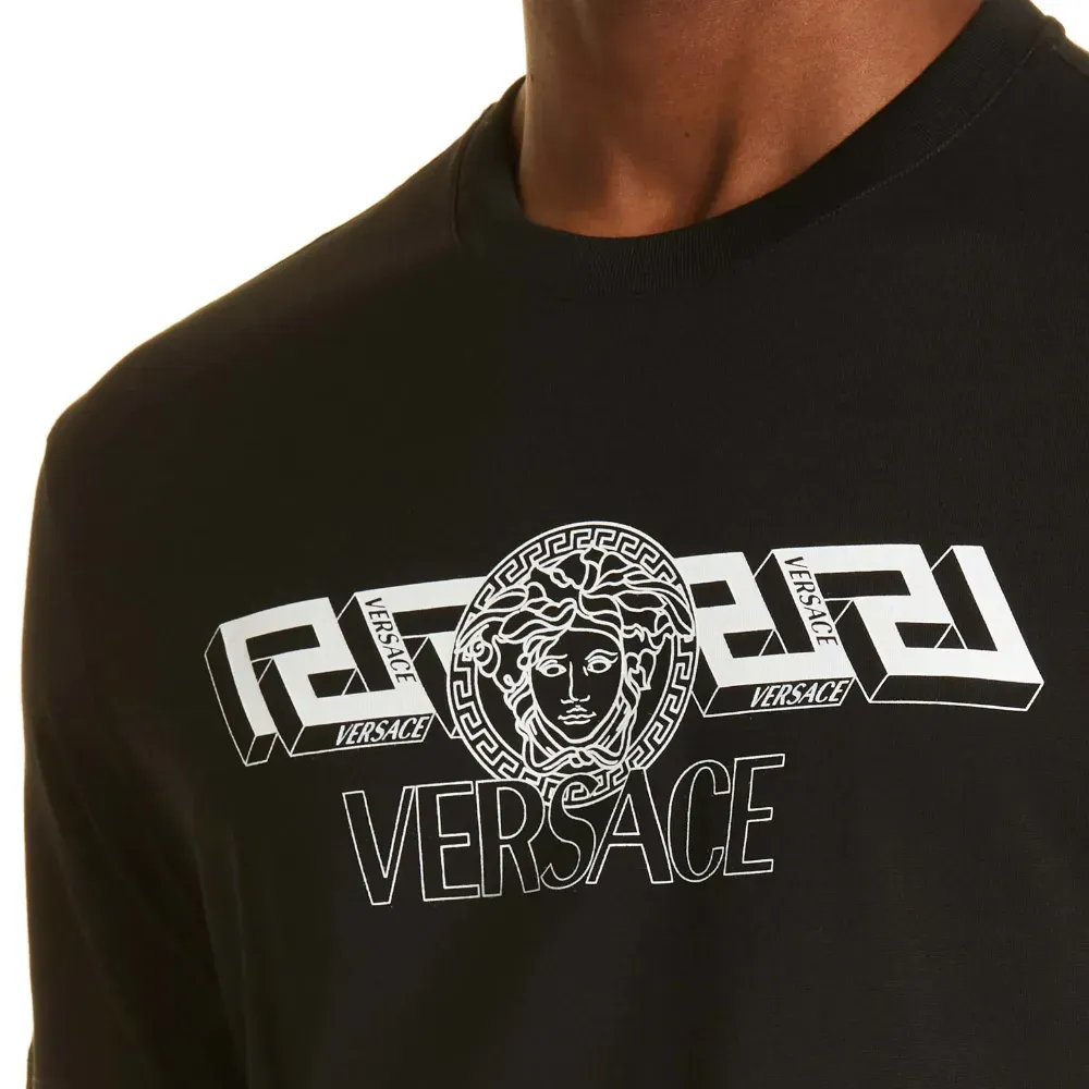 Camiseta Versace Medusa Graphic Cotton Black - Droper