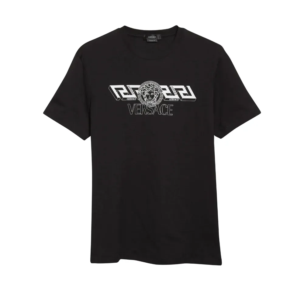 Camiseta Versace Medusa Graphic Cotton Black - Droper
