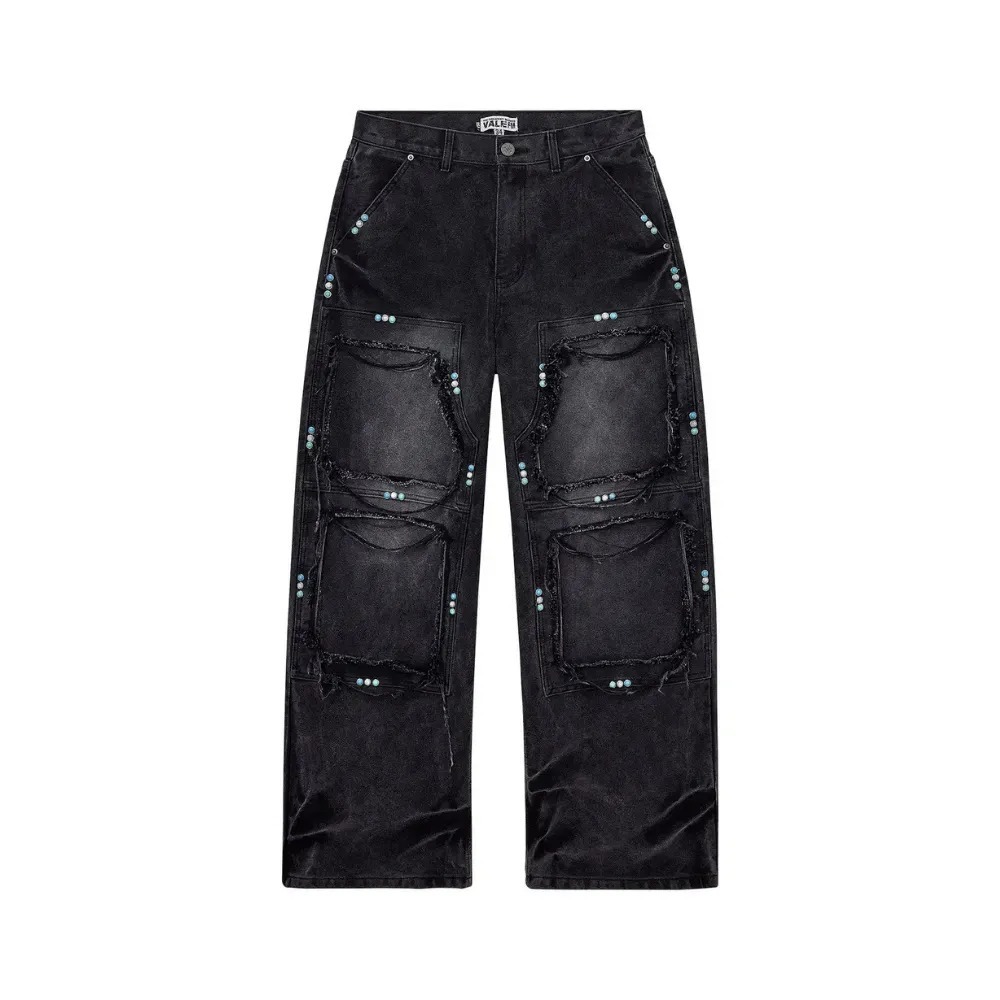 Calça Vale Lives Forever Gem Painter Black — 42, Novo