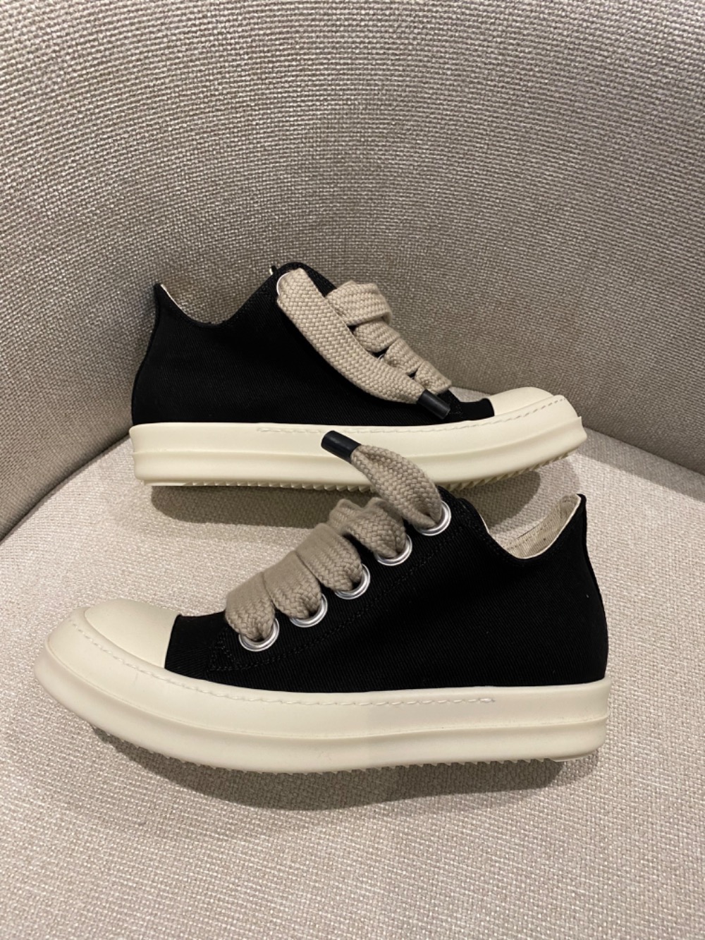 Rick Owens Jumbo Lace Low Preto