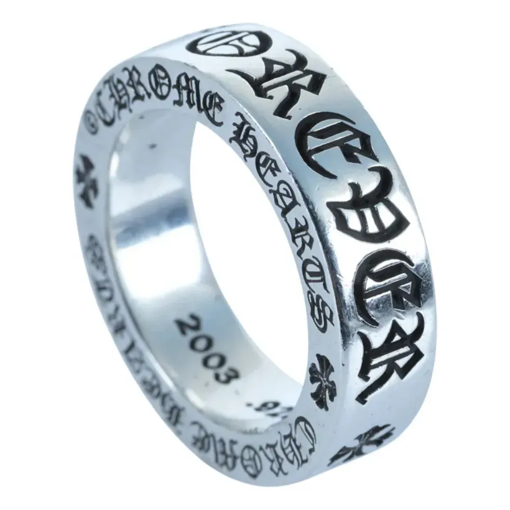 Anel Chrome Hearts Forever Silver - Droper
