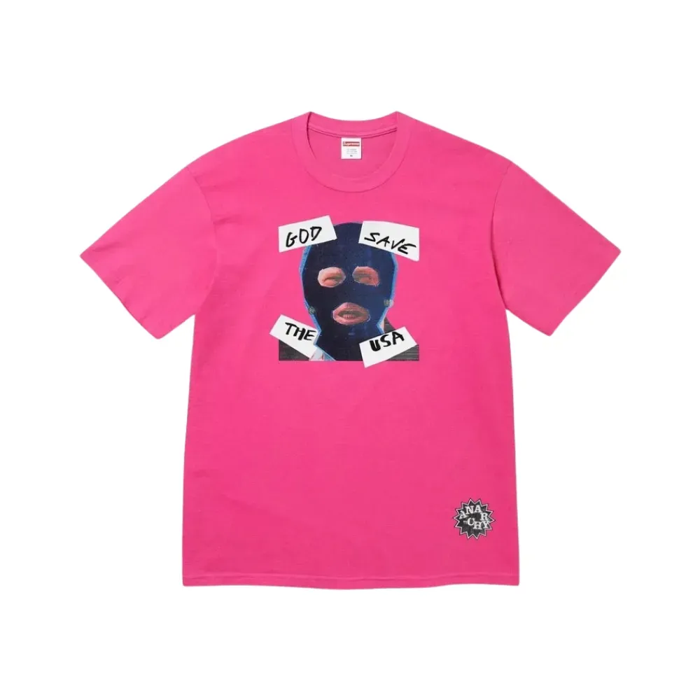 Camiseta Supreme God Save Us Fuchsia SS26-W7 - Droper