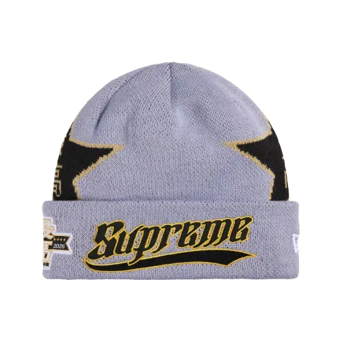 New Era x Supreme Stars Beanie Lavender SS26-W7 - Droper