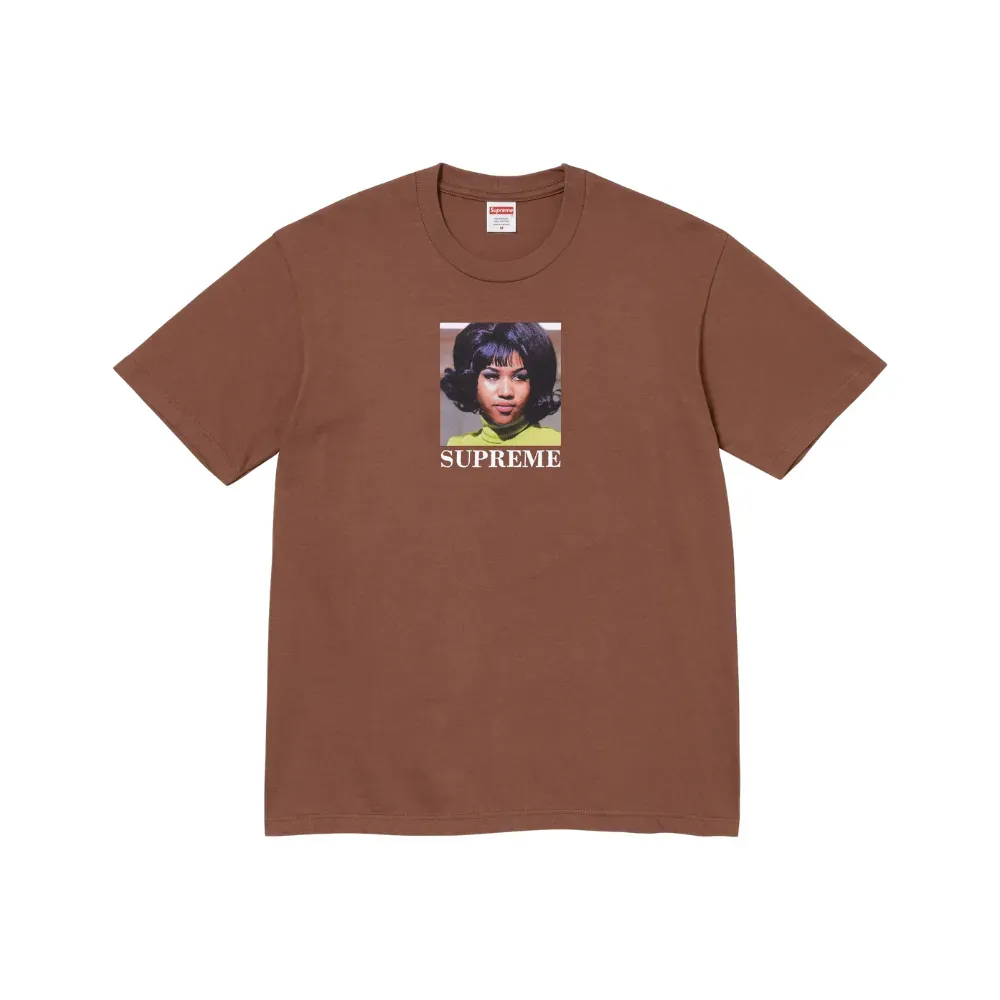 Camiseta Supreme Aretha Tee Brown SS26-W7 - Droper
