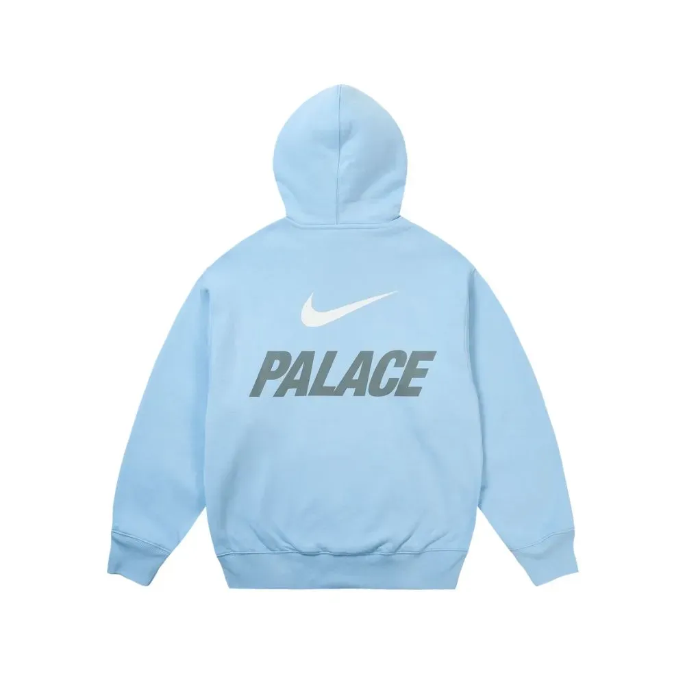 Palace x Nike Moletom Font Swoosh Sky Blue - Droper