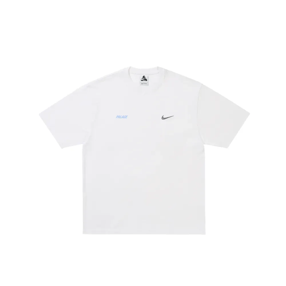 トップス PALACE x Nike Font Swoosh T Shirt White Palace x Nike Camiseta Font Swoosh White - Droper