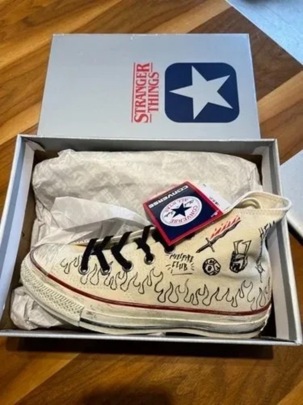 Stranger Things x Converse All Star High Aged 87 Natural — 34 / 35 / 36 / 37 / 37.5 / 38 / 39 / 39.5 / 40 / 40.5 / 41 / 42.5, Novo