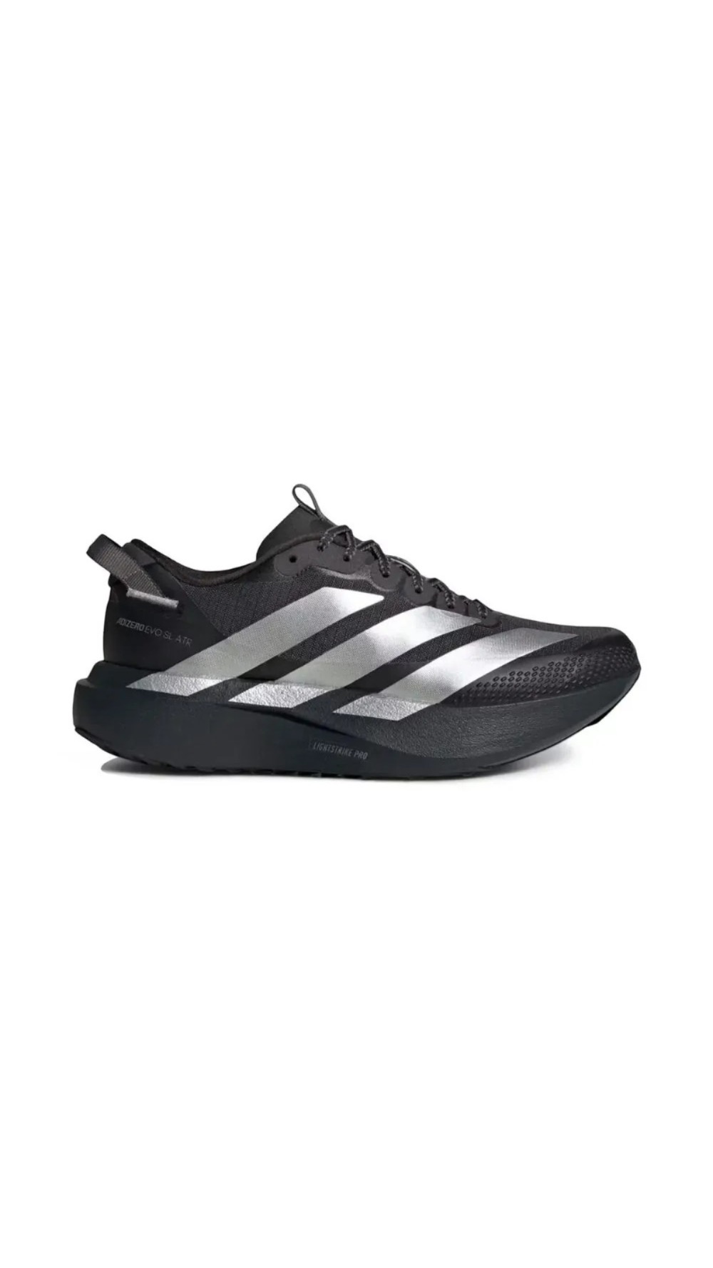 adidas Adizero Evo SL ATR Black Metallic Silver Feminino — 36 / 37 / 38 / 39, Novo