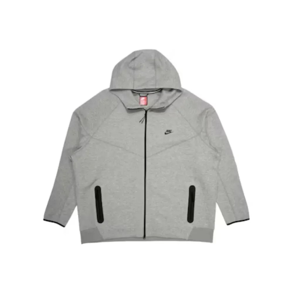 Jaqueta Nike Tech Fleece Windrunner Full-Zip Dark Grey Heather Black — G / XG / 2XG, Novo