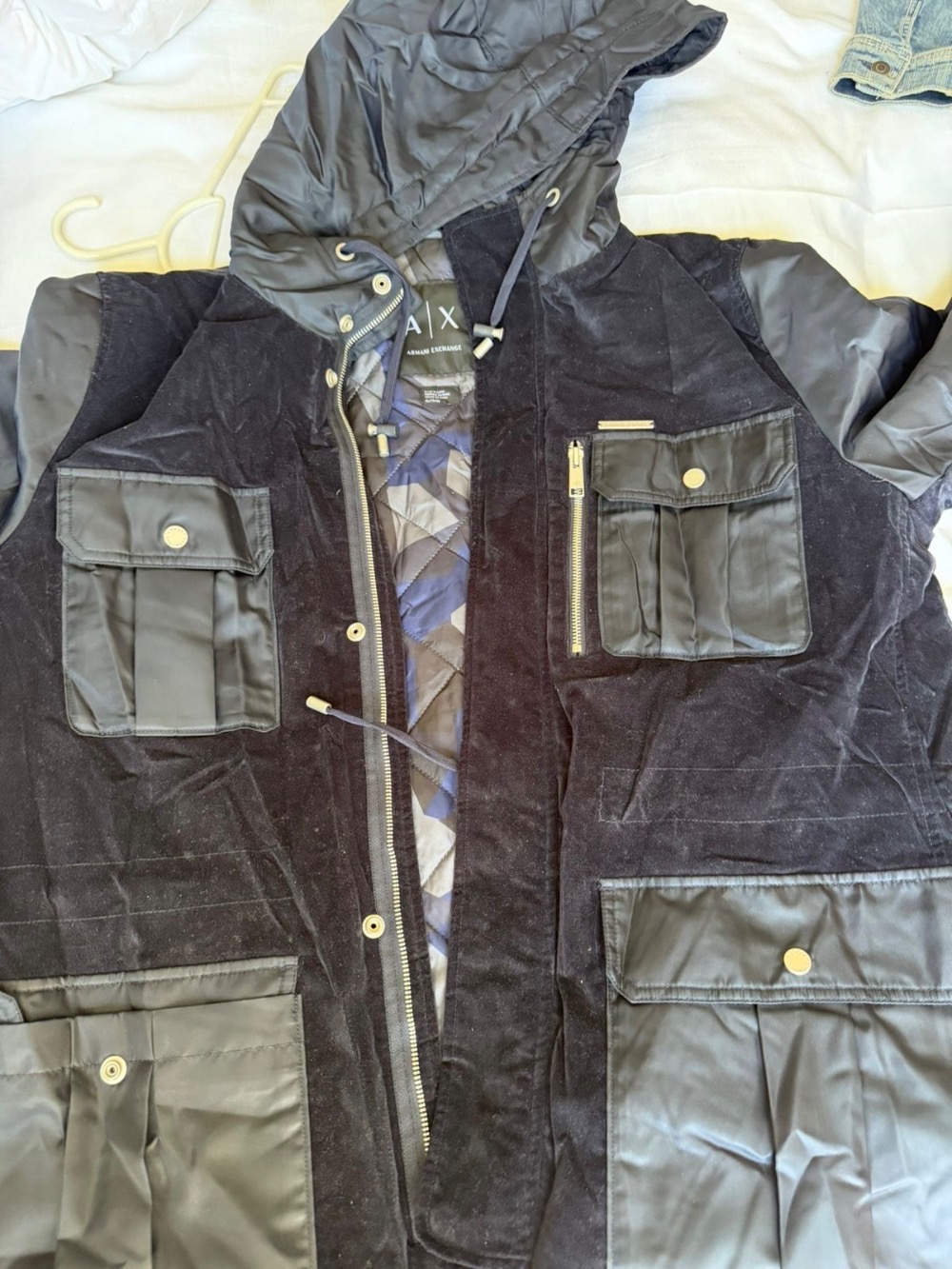 Jaqueta Puffer Azul Marinho Armani Exchange