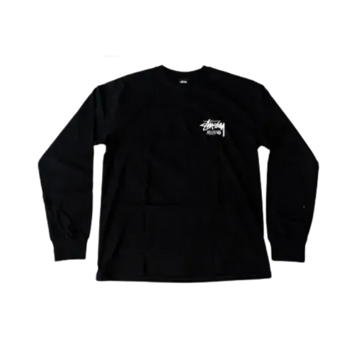 Camiseta Stussy World Tour Milano Long Sleeve Black - Droper