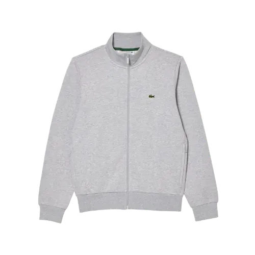 Jaqueta Lacoste Zip-Up High Neck Fleece Light Heathered Grey